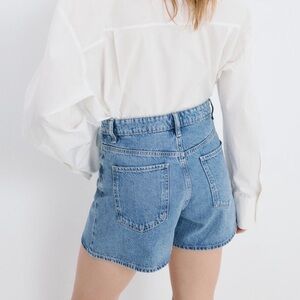 Mango | Light Blue Mom 4” Jean Shorts